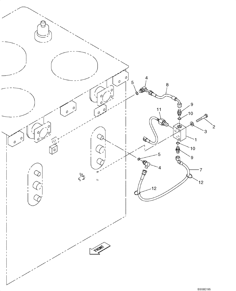 Схема запчастей Case CX800B - (08-02) - HYDRAULIC RESERVOIR - PRESSURE SWITCH (08) - HYDRAULICS
