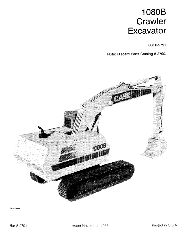 Схема запчастей Case 1080B - (1-1) - 1080B CRAWLER EXCAVATOR (00) - PICTORIAL INDEX