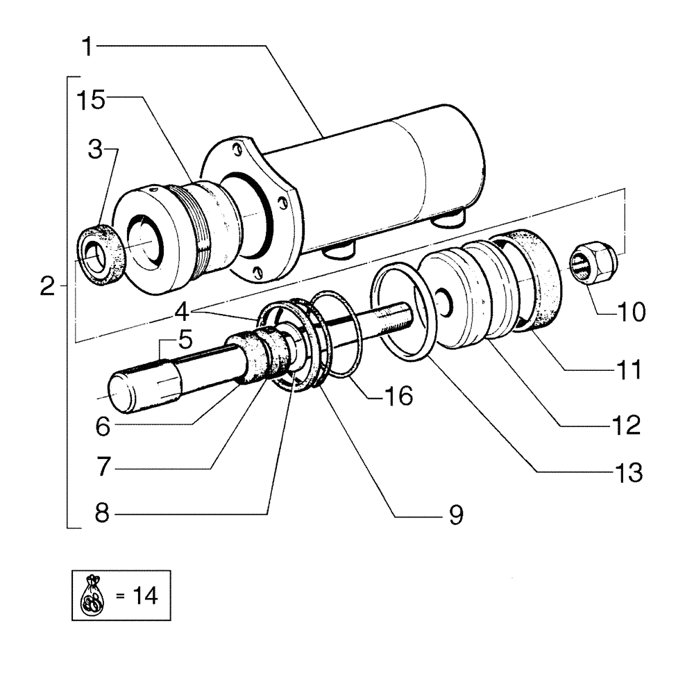 Схема запчастей Case 885B AWD - (08-79[01]) - SADDLE LOCK PIN CYLINDER (08) - HYDRAULICS