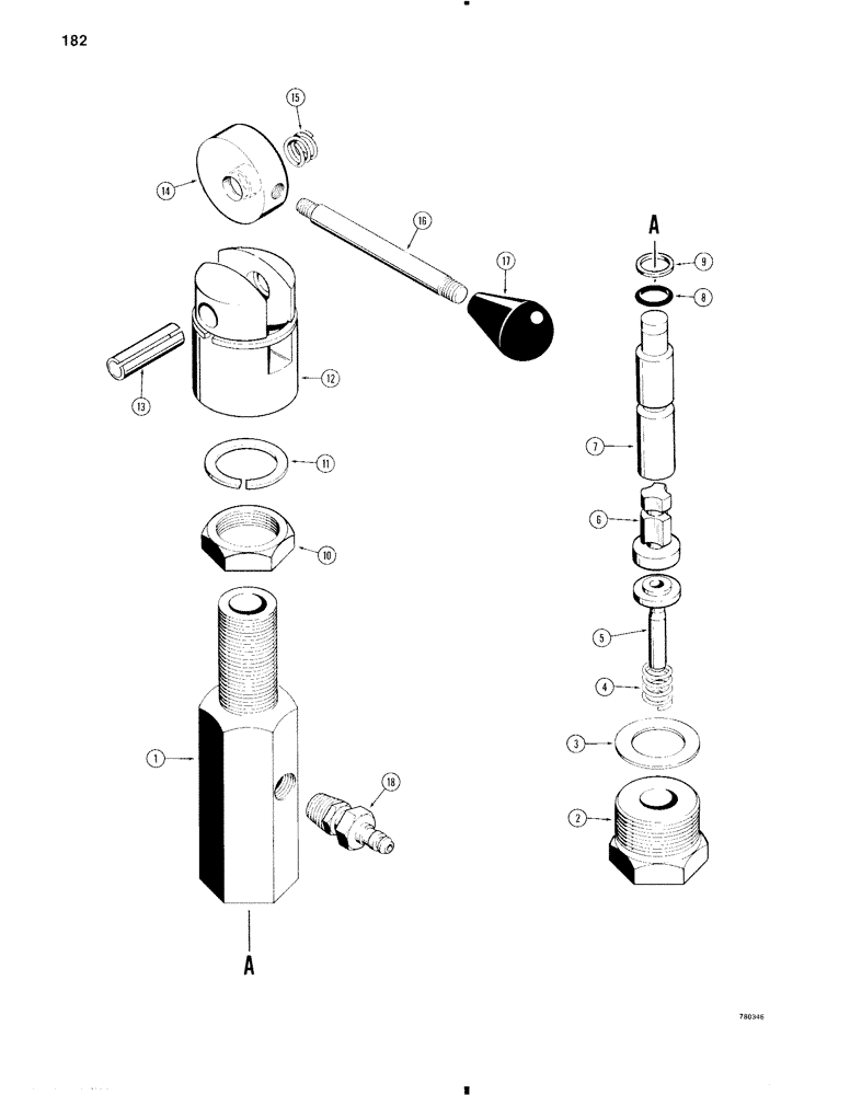 Схема запчастей Case W11 - (182) - L73860 CLUTCH CUTOUT VALVE (08) - HYDRAULICS