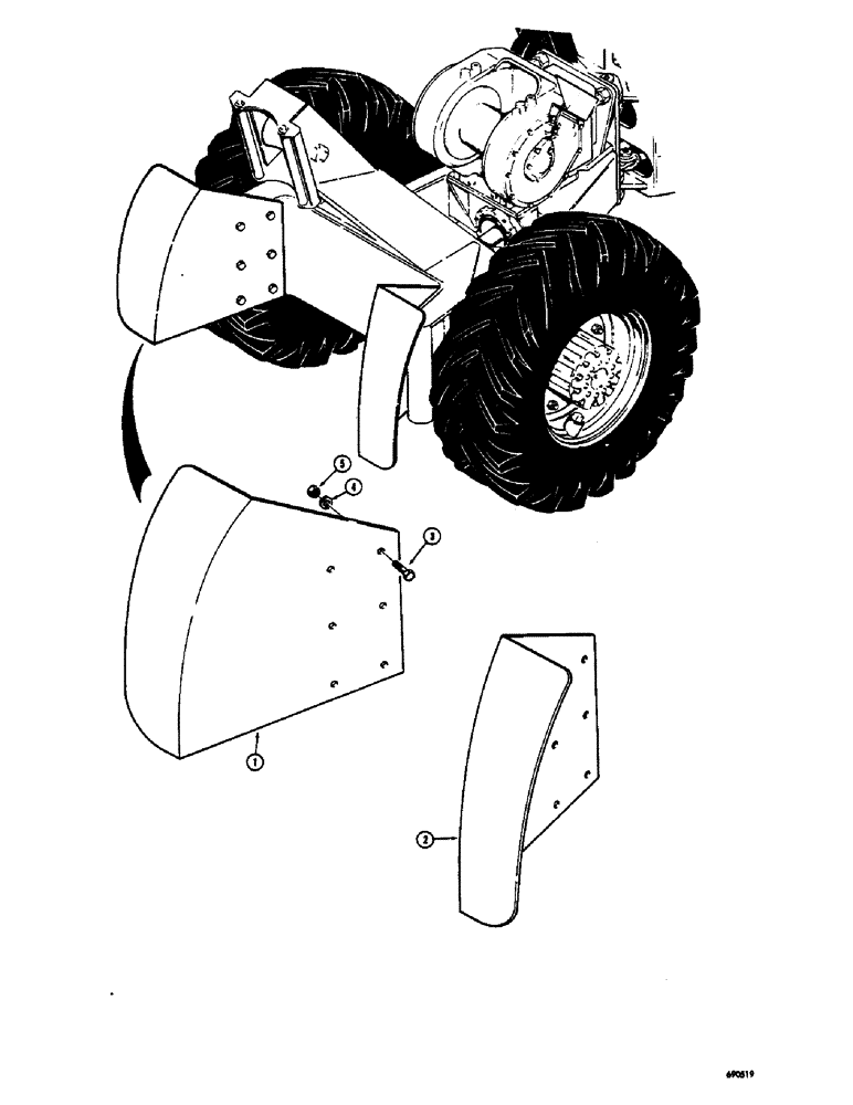Схема запчастей Case 400 - (093A) - REAR FENDERS (05) - UPPERSTRUCTURE CHASSIS