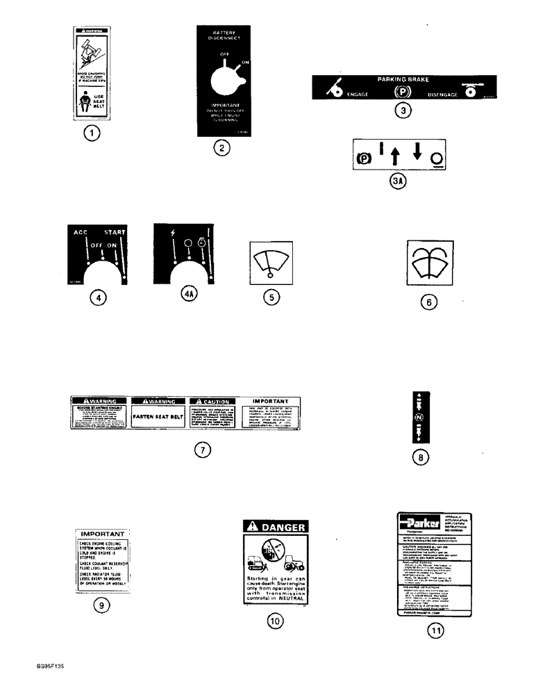 Схема запчастей Case 821B - (9-104) - DECALS (09) - CHASSIS/ATTACHMENTS