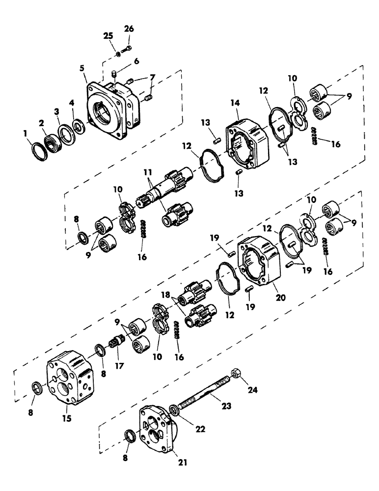 Схема запчастей Case 40BLC - (234) - SWING MOTOR, (USED ON UNITS WITH SERIAL NUMBER 6275249 AND AFTER) (07) - HYDRAULIC SYSTEM