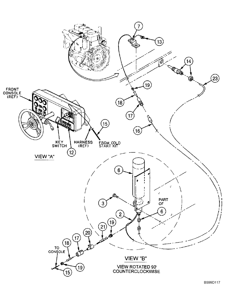 Схема запчастей Case 686G - (4-20) - COLD START (04) - ELECTRICAL SYSTEMS