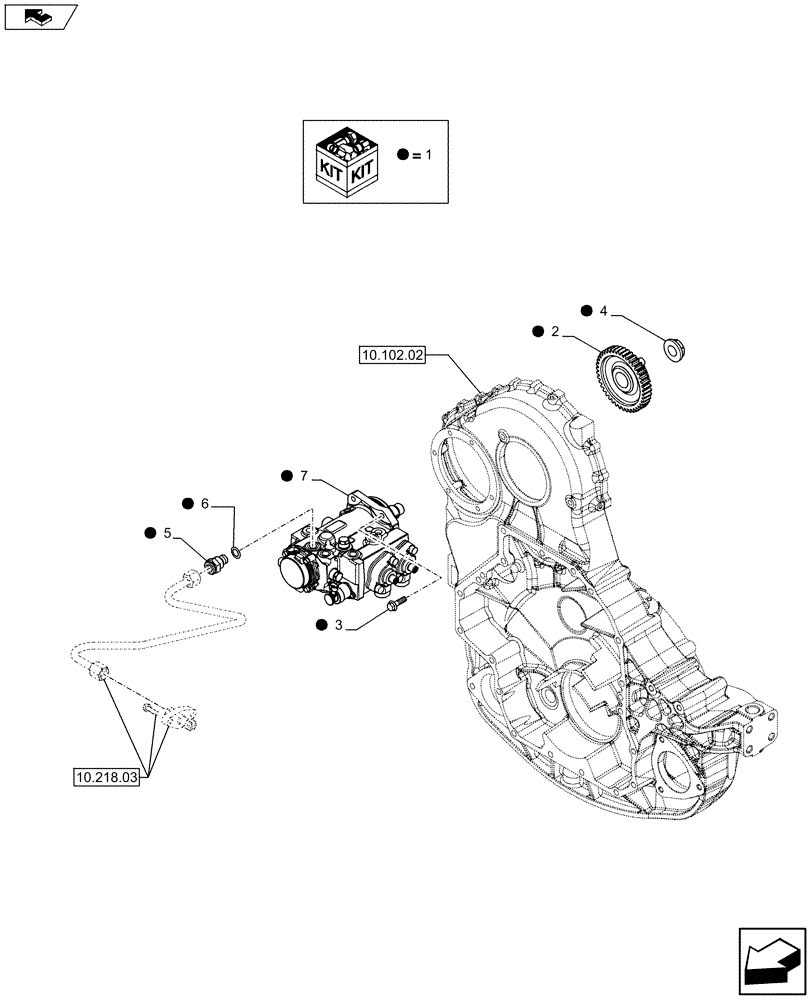 Схема запчастей Case F3DFA613B E004 - (10.247.01) - INJECTION PUMP (504386750) (10) - ENGINE