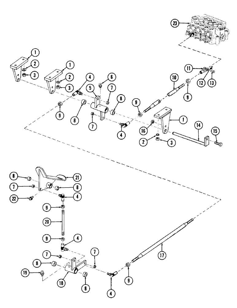 Схема запчастей Case 880 - (246) - TOOL CONTROL AND LINKAGE (05) - UPPERSTRUCTURE CHASSIS