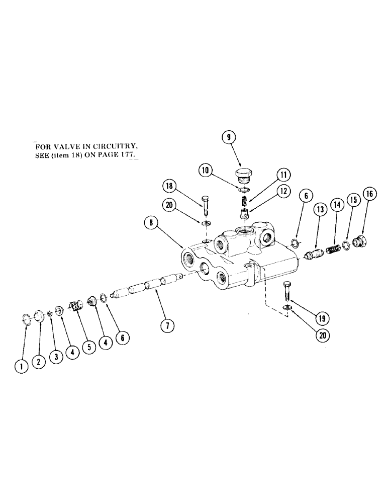 Схема запчастей Case 120 - (243) - COUNTERWEIGHT REMOVAL CONTROL VALVE, USED ON UNITS WITH SERIAL NO. 65521 THRU 6287228 (35) - HYDRAULIC SYSTEMS