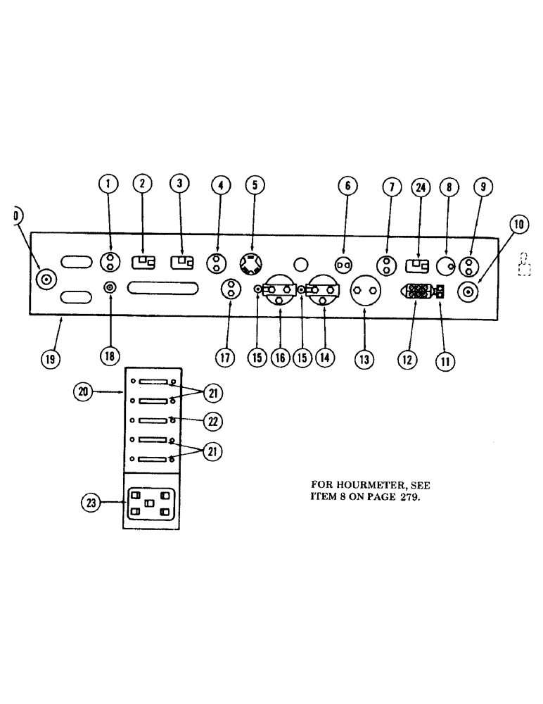 Схема запчастей Case 120 - (277) - INSTRUMENT PANEL, GAUGES AND ATTACHING PARTS (55) - ELECTRICAL SYSTEMS