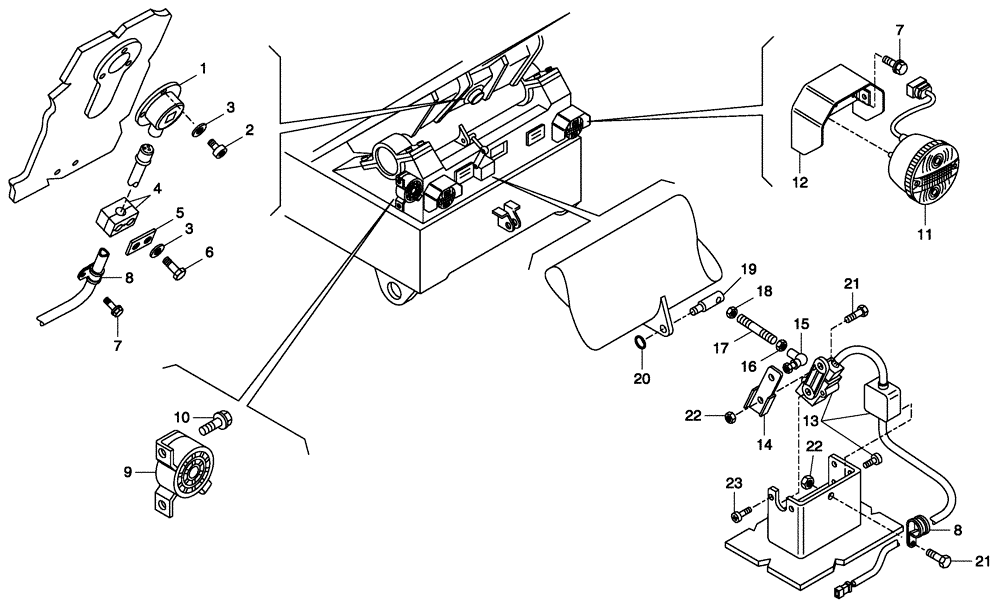 Схема запчастей Case 340 - (67A03001463[001]) - VARIOUS ELECTRICAL EQUIPMENTS (55) - ELECTRICAL SYSTEMS