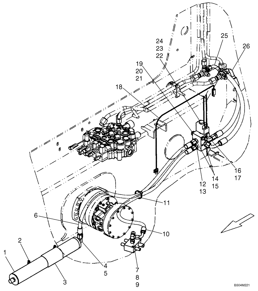 Схема запчастей Case 440CT - (08-05) - HYDRAULICS - RIDE CONTROL (08) - HYDRAULICS
