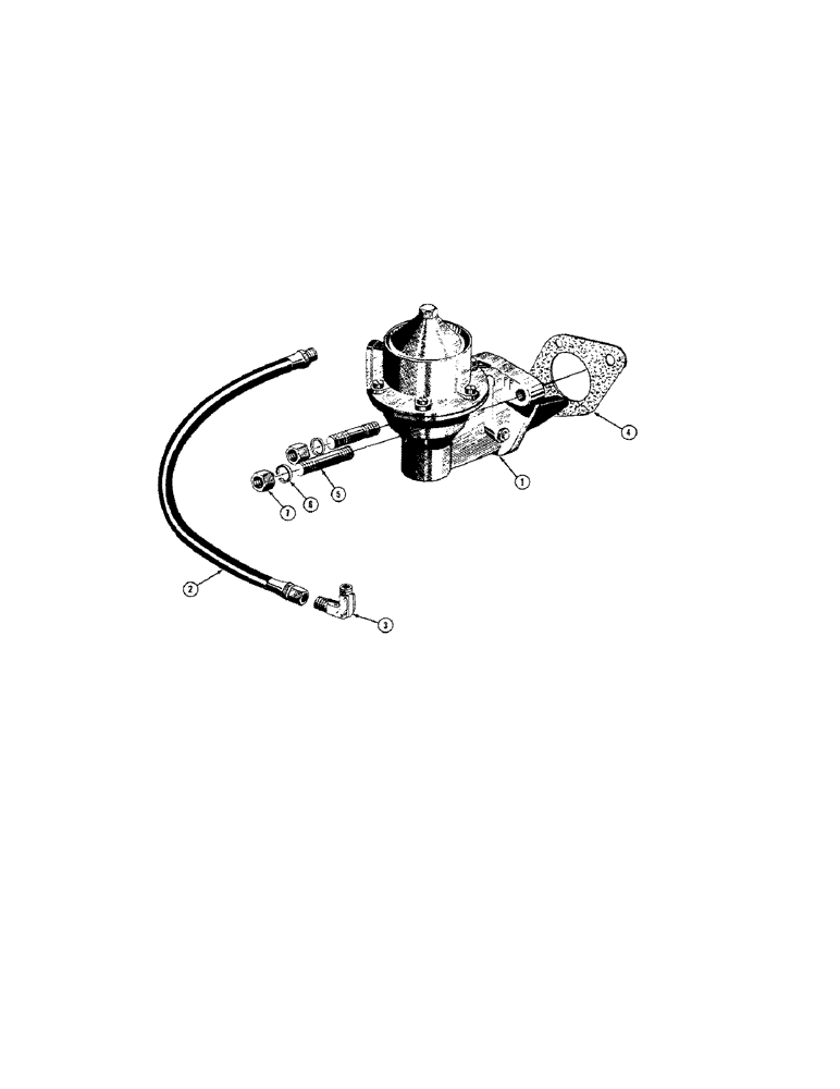 Схема запчастей Case 520 - (016[1]) - FUEL PUMP, GAS (02) - FUEL SYSTEM