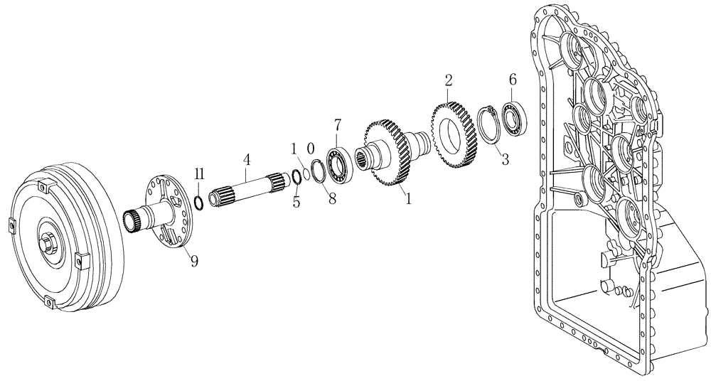 Схема запчастей Case 325 - (1.211/1[05]) - TRANSMISSION - COMPONENTS (03) - Converter / Transmission