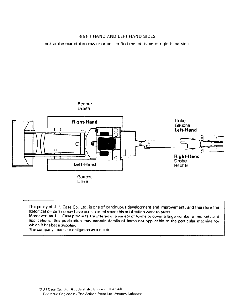 Схема запчастей Case 850 - (01A-0) - CASE 850 CRAWLER (00) - GENERAL
