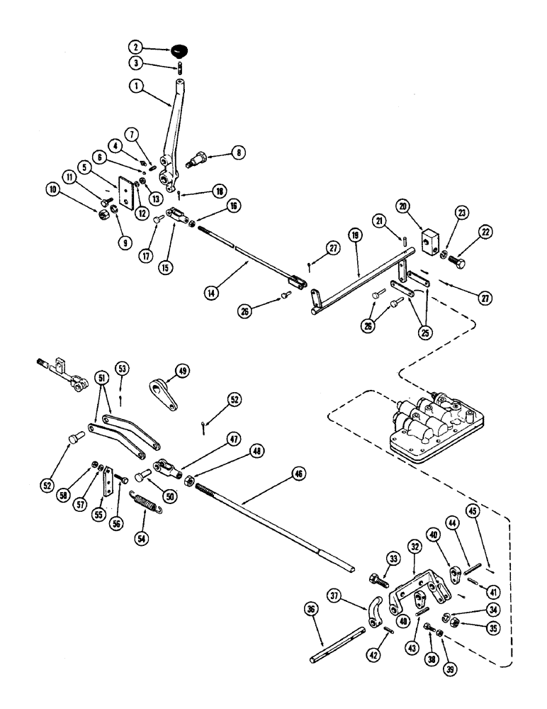 Схема запчастей Case W5 - (064) - CONVERTER VALVE CONTROLS (06) - POWER TRAIN