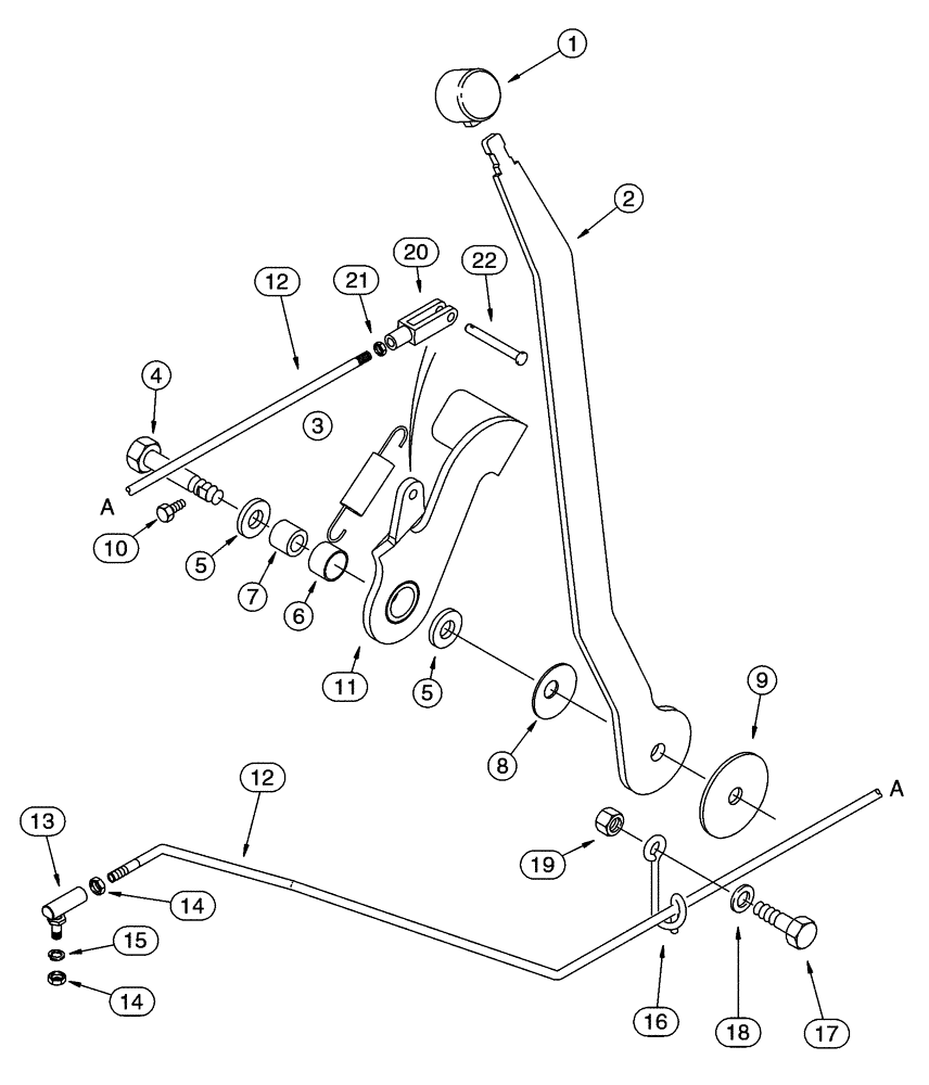 Схема запчастей Case 85XT - (03-02) - CONTROLS THROTTLE NORTH AMERICA - JAF0236483 (03) - FUEL SYSTEM