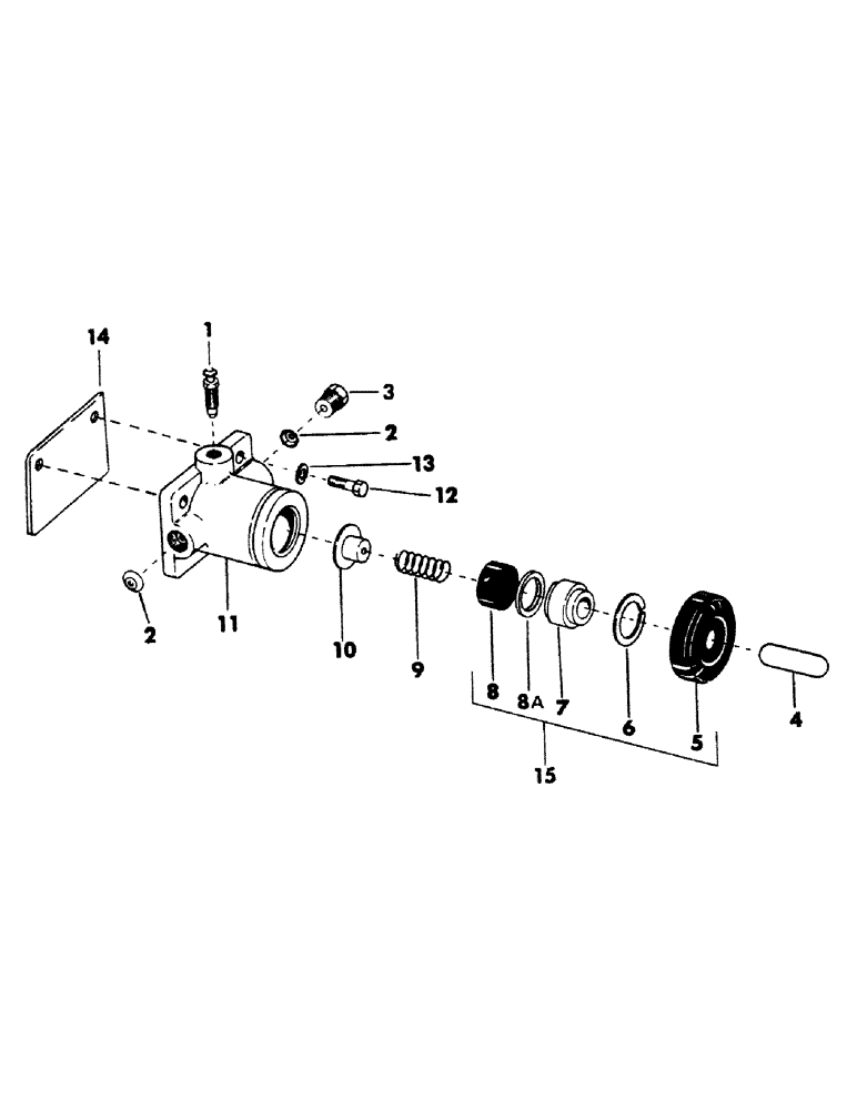 Схема запчастей Case 40BLC - (142) - TRACK BRAKE CYLINDER, (USED ON UNITS WITH SERIAL NUMBER 450 THRU 882) (04) - UNDERCARRIAGE