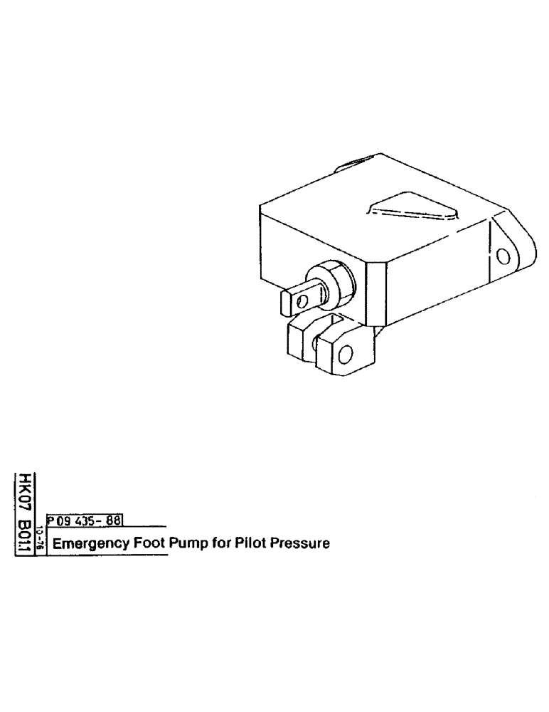 Схема запчастей Case 160CL - (49) - EMERGENCY FOOT PUMP FOR PILOT PRESSURE (07) - HYDRAULIC SYSTEM