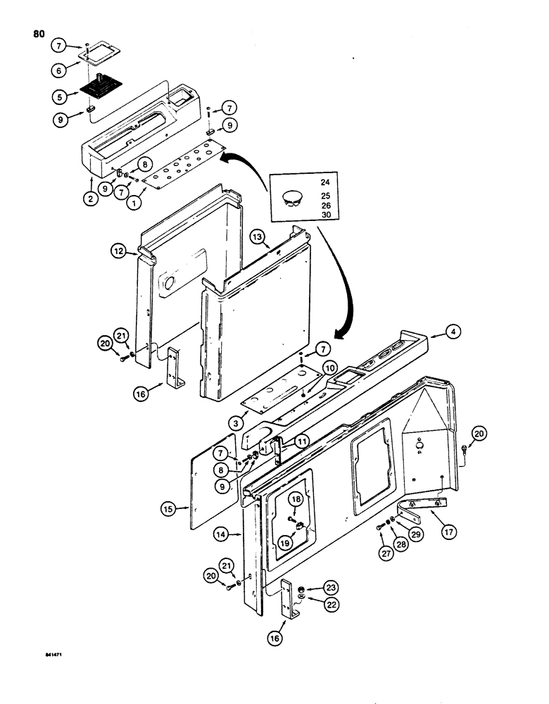 Схема запчастей Case 880D - (080) - INSTRUMENT PANELS (06) - ELECTRICAL SYSTEMS