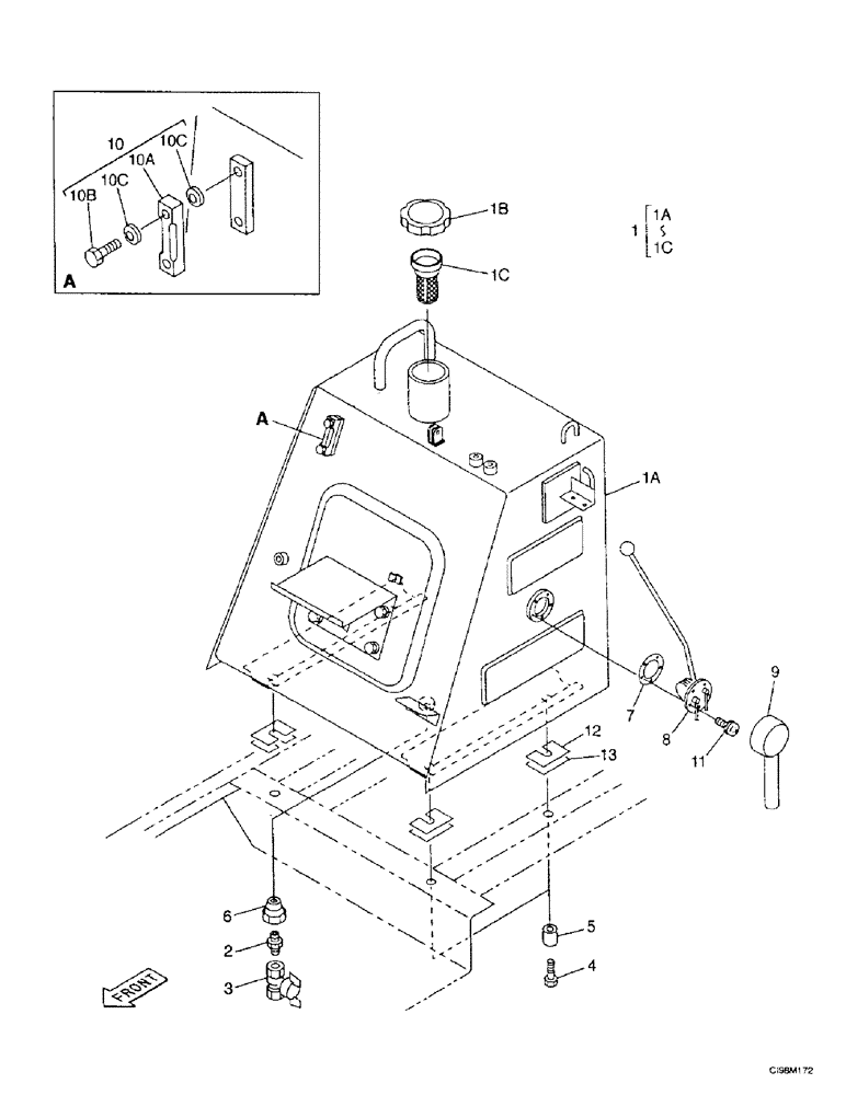 Схема запчастей Case 9007B - (3-02) - FUEL TANK (03) - FUEL SYSTEM