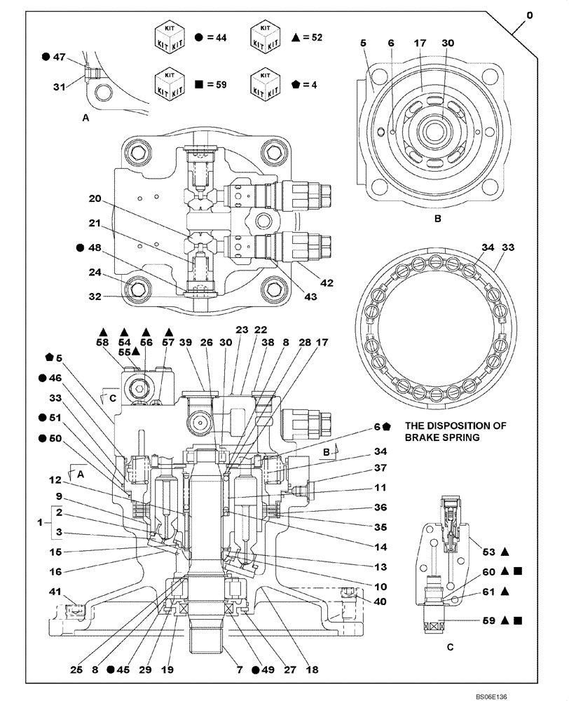 Схема запчастей Case CX800 - (08-222-00[01]) - SWING HYDRAULIC MOTOR (08) - HYDRAULICS