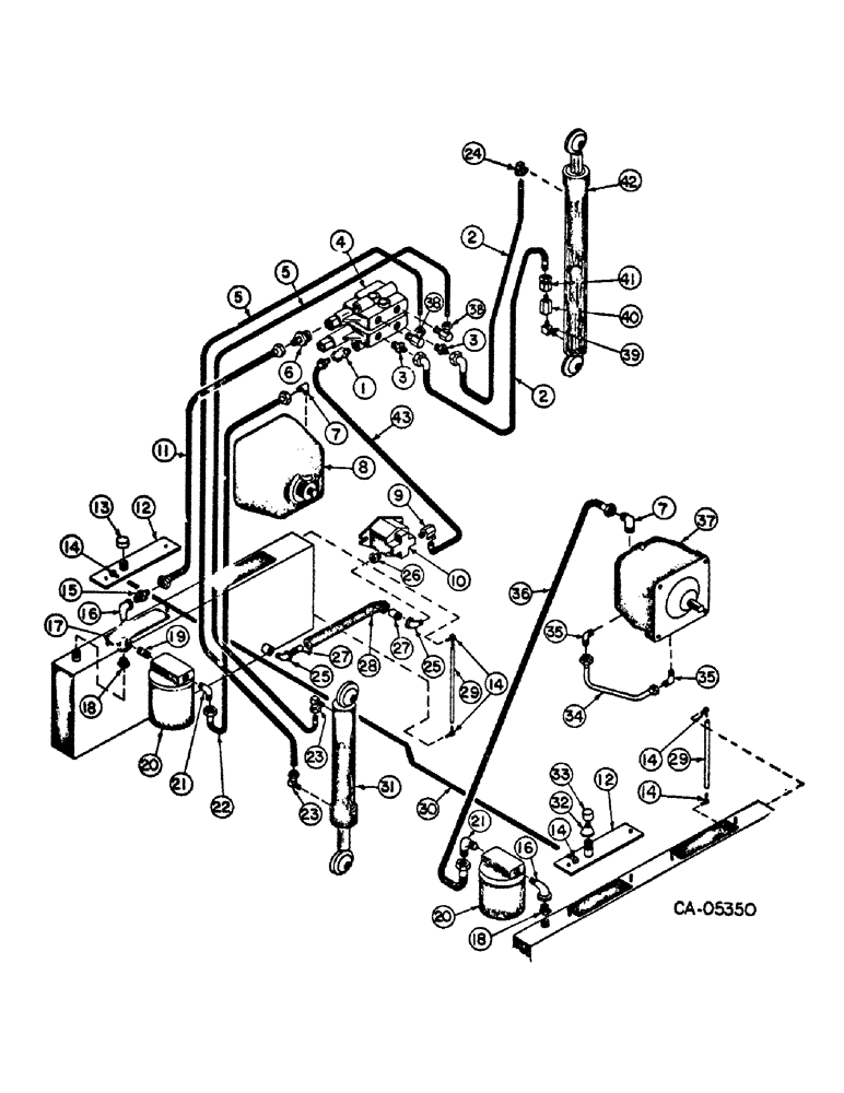 Схема запчастей Case 4120 - (10-1) - HYDRAULICS, HYDRAULIC & HYDROSTATIC SYSTEMS (07) - HYDRAULICS