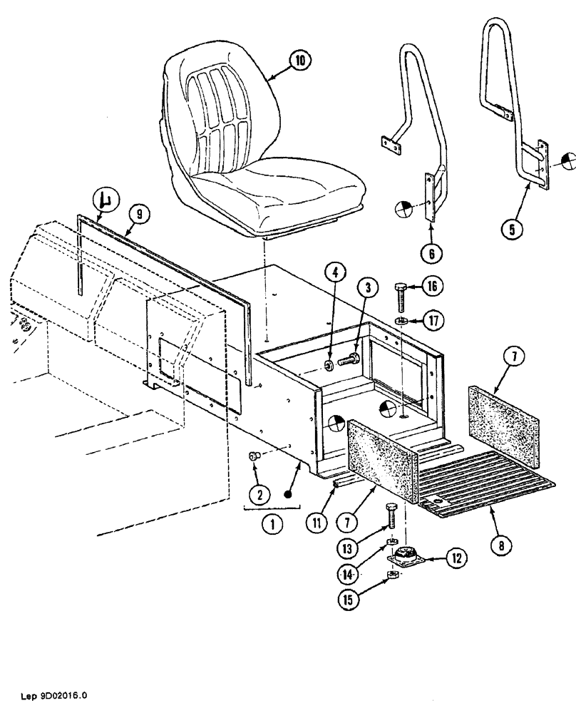 Схема запчастей Case 688B - (82) - FLOOR EXTENSION ASSEMBLY (05) - UPPERSTRUCTURE CHASSIS