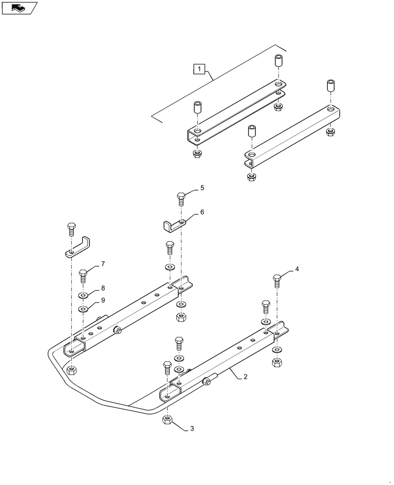 Схема запчастей Case 721F - (90.120.02[05]) - SEAT ASSY MECHANICAL FRAME (90) - PLATFORM, CAB, BODYWORK AND DECALS