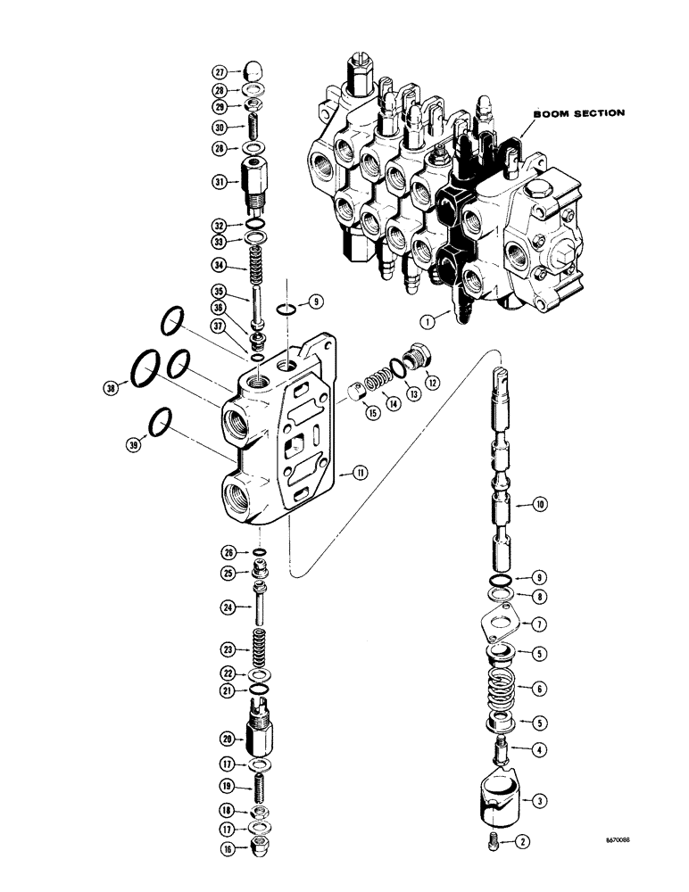 Схема запчастей Case 34 - (156) - D40748 AND D51508 BACKHOE BOOM SECTIONS 