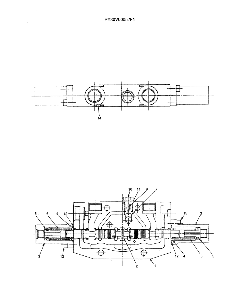 Схема запчастей Case CX50B - (07-007) - VALVE ASSY, CONTROL (BOOM SWING) (PY30V00057F1) ELECTRICAL AND HYDRAULIC COMPONENTS