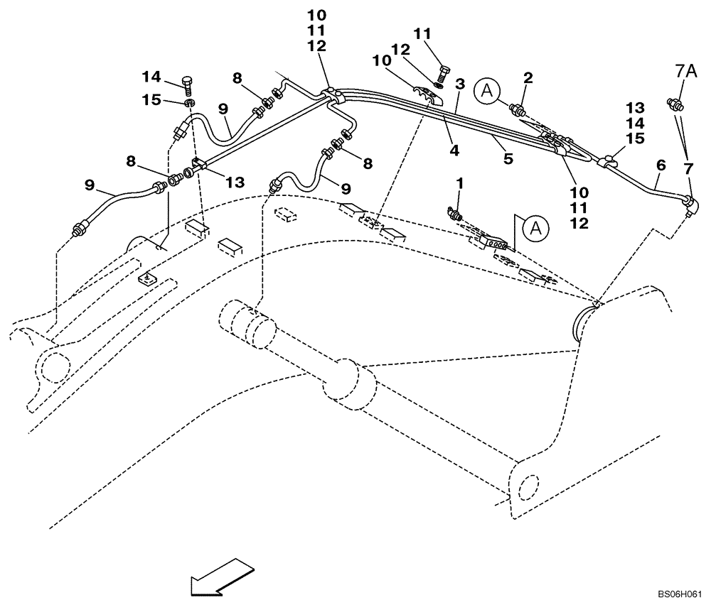 Схема запчастей Case CX240 - (09-36) - LUBRICATION CIRCUIT - BOOM (09) - CHASSIS