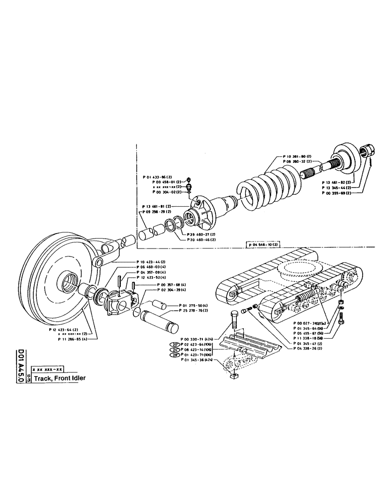 Схема запчастей Case 160CL - (30) - TRACK, FRONT IDLER (04) - UNDERCARRIAGE