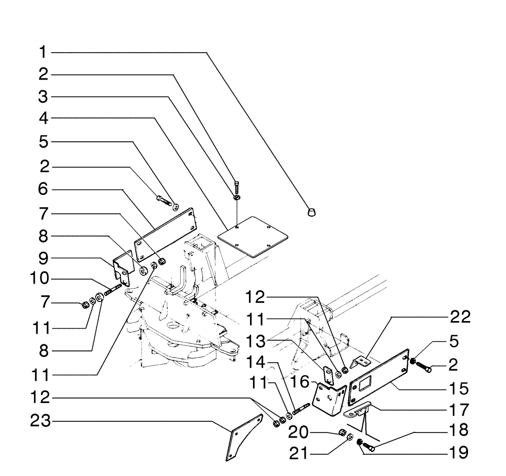 Схема запчастей Case 885B AWD - (09-34[01]) - SHIELD AND COVER (09) - CHASSIS/ATTACHMENTS
