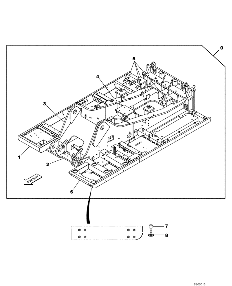 Схема запчастей Case CX700 - (09-002-00[01]) - UPPERSTRUCTURE CHASSIS (09) - CHASSIS/ATTACHMENTS