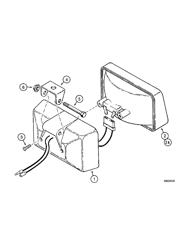 Схема запчастей Case 590 - (4-41A) - CAB TRAC. LAMPS - BULLET CONNECTORS, CAB SERIAL NUMBER JAB0023786 AND AFTER (04) - ELECTRICAL SYSTEMS