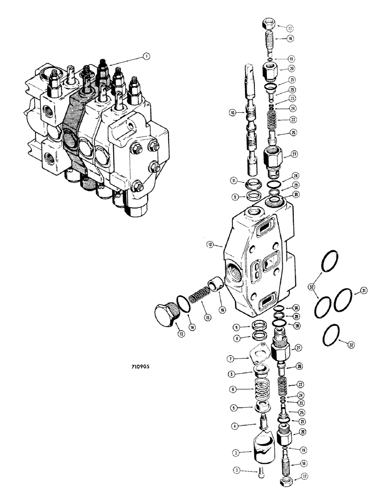Схема запчастей Case 35 - (286) - D54599 BACKHOE BUCKET SECTION 