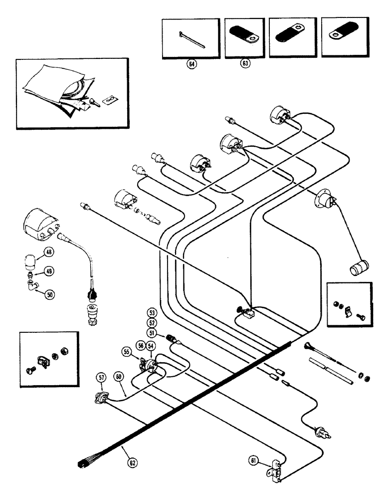 Схема запчастей Case 580B - (083A) - INSTRUMENTS AND WIRING, (188) DIESEL ENGINE (04) - ELECTRICAL SYSTEMS