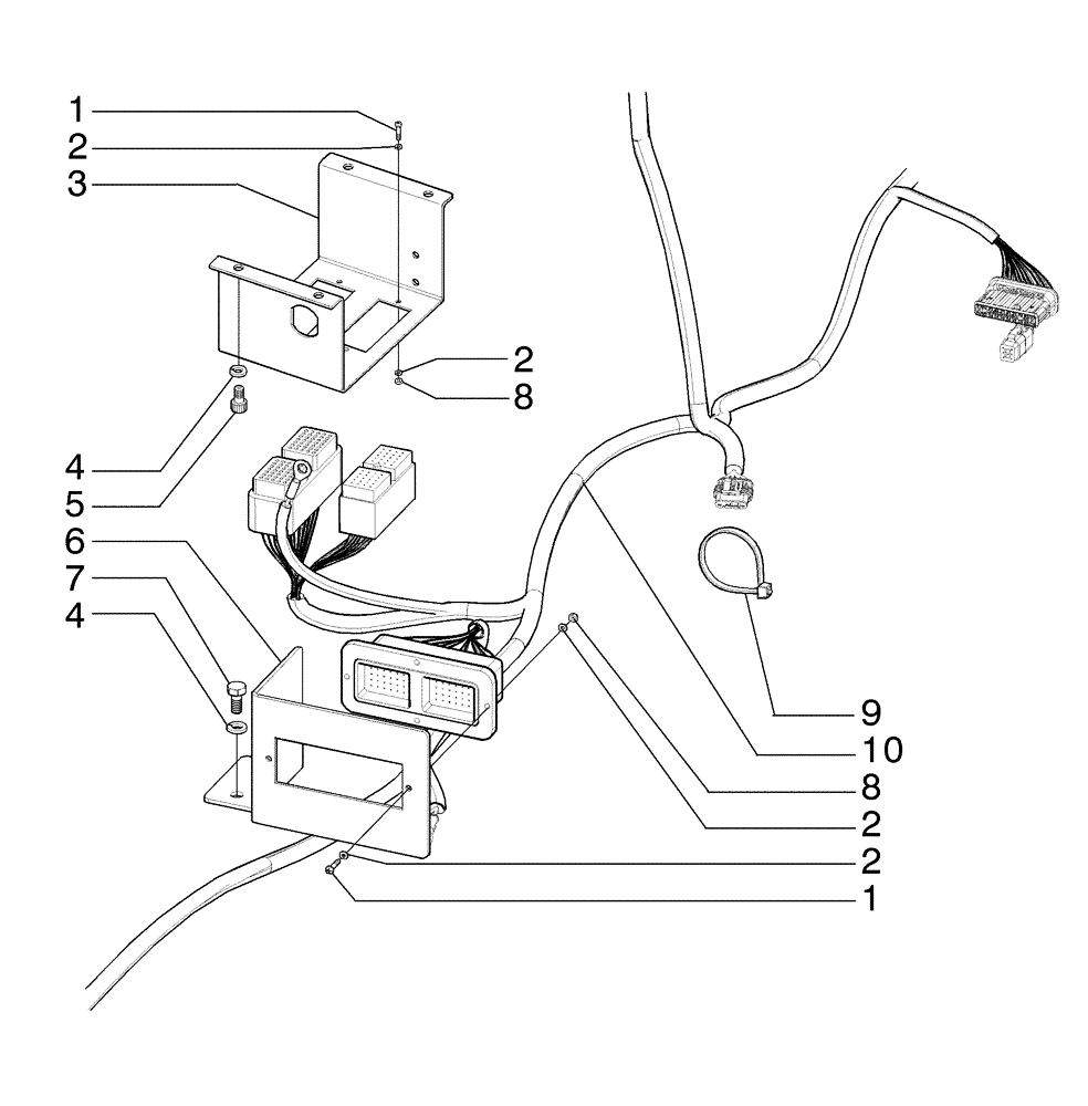 Схема запчастей Case 845B - (04-09[01]) - ELECTRICAL SYSTEM, REAR FRAME (04) - ELECTRICAL SYSTEMS