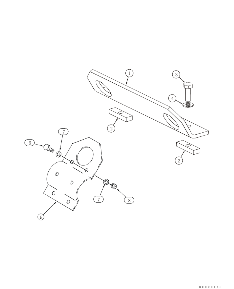 Схема запчастей Case 85XT - (09-28) - CANOPY, ROPS - LIFT HOOK (09) - CHASSIS