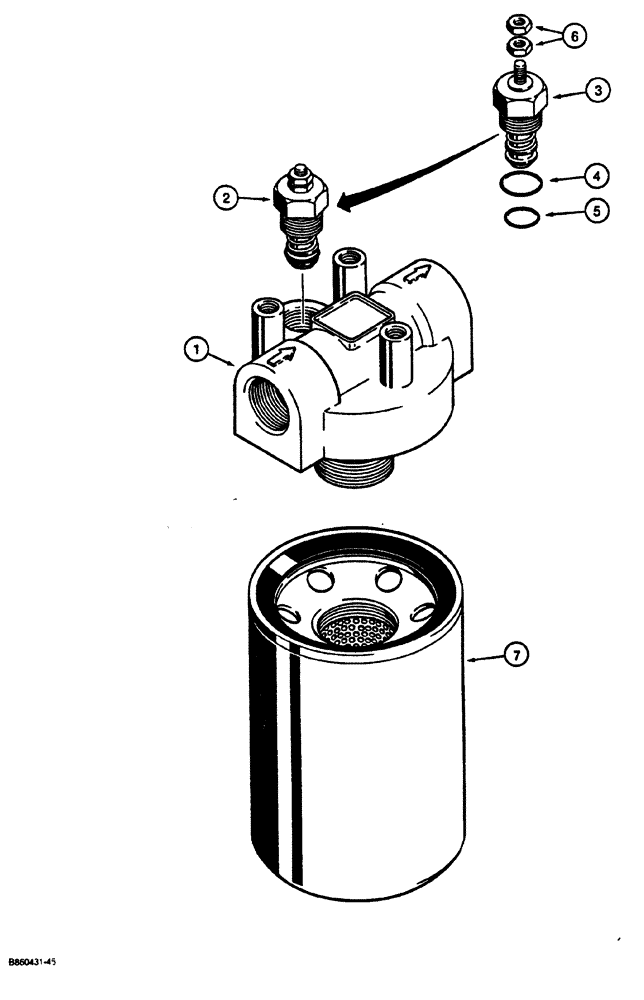 Схема запчастей Case CASE - (8-08) - HYDRAULIC OIL FILTER (08) - HYDRAULICS