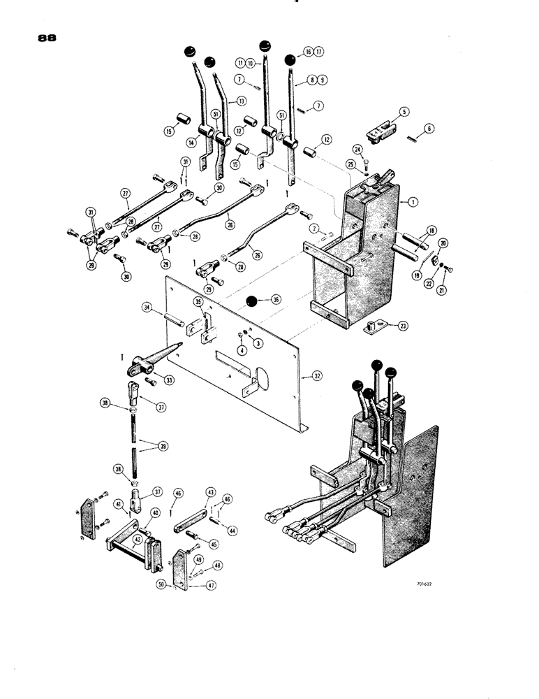 Схема запчастей Case 1150 - (088) - TRANSMISSION CONTROL TOWER (03) - TRANSMISSION
