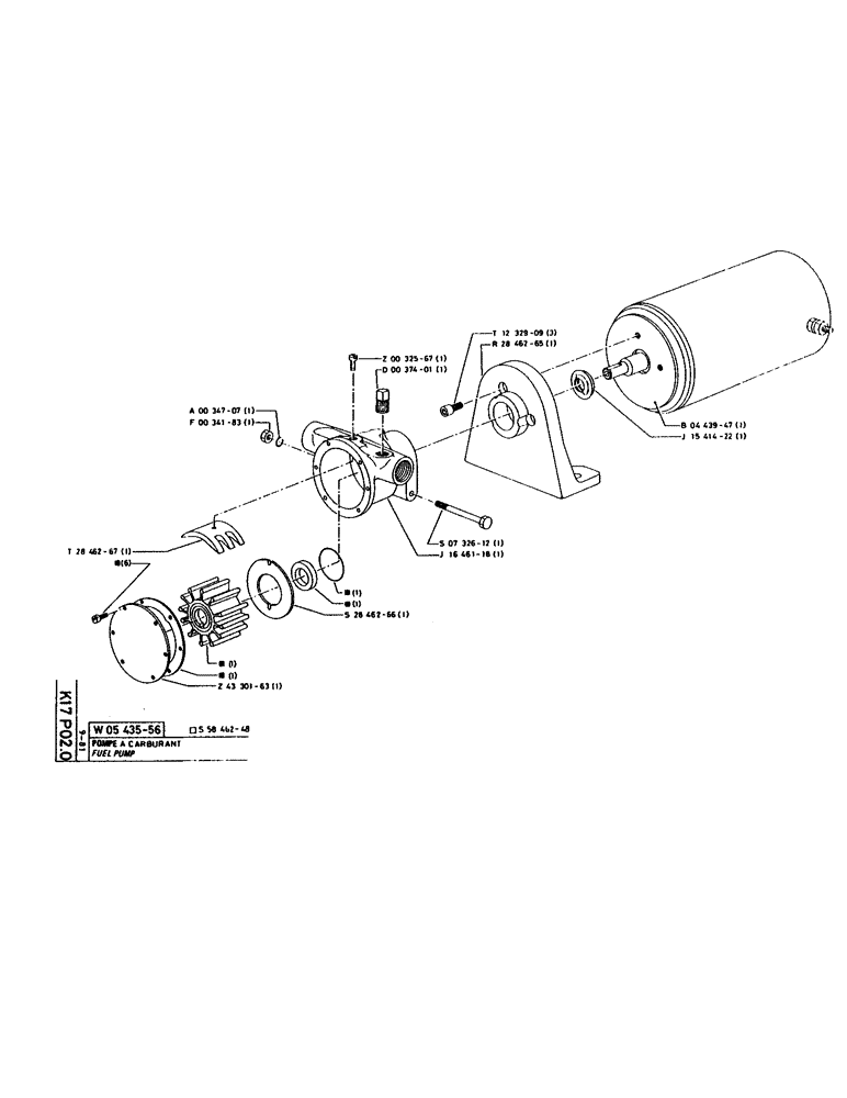 Схема запчастей Case 160CK - (271) - FUEL PUMP (02) - FUEL SYSTEM