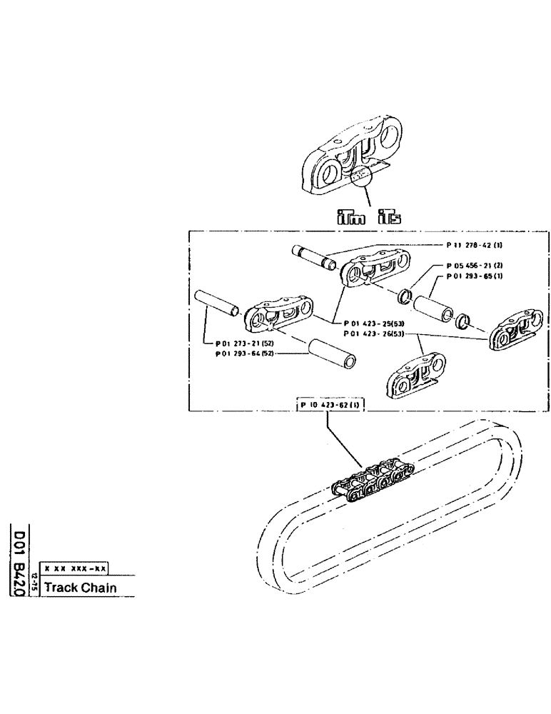 Схема запчастей Case 160CL - (31) - TRACK CHAIN (04) - UNDERCARRIAGE