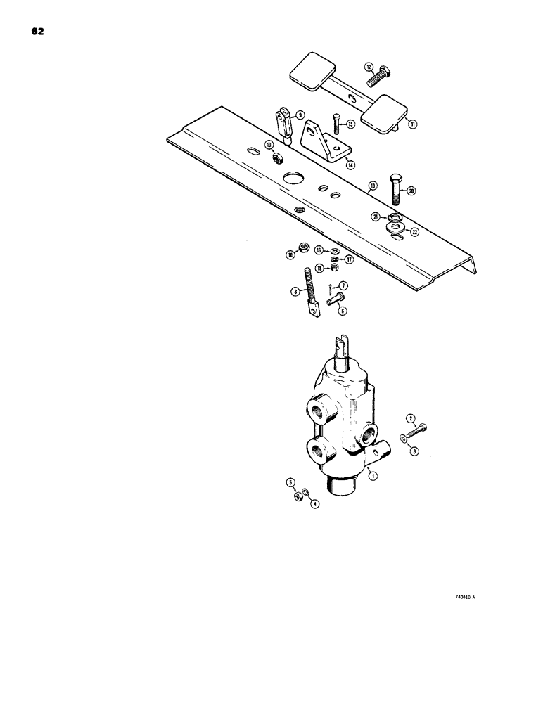 Схема запчастей Case 1816B - (62) - AUXILIARY HYDRAULIC CIRCUITS CONTROLS (35) - HYDRAULIC SYSTEMS