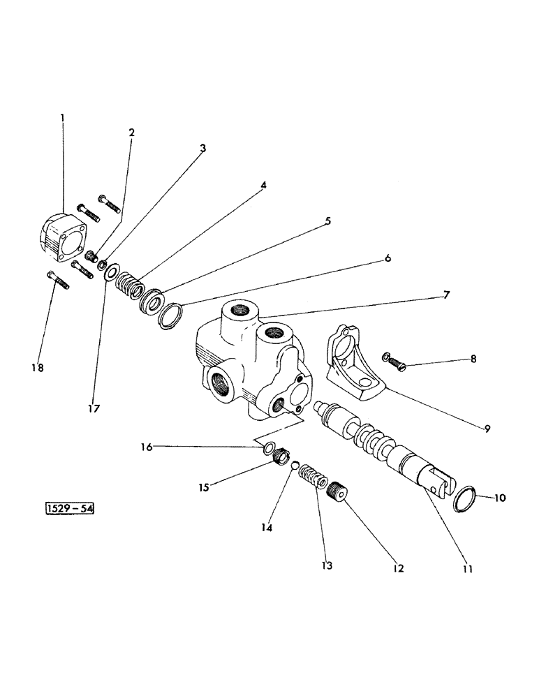 Схема запчастей Case 1529 - (096) - CONTROL VALVE, UP TO NO. 3755879 
