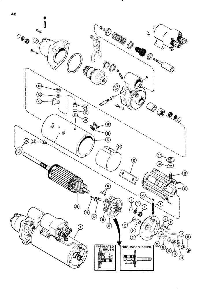 Схема запчастей Case W20 - (048) - R26137 STARTER, (401 BD) DIESEL ENGINE (04) - ELECTRICAL SYSTEMS