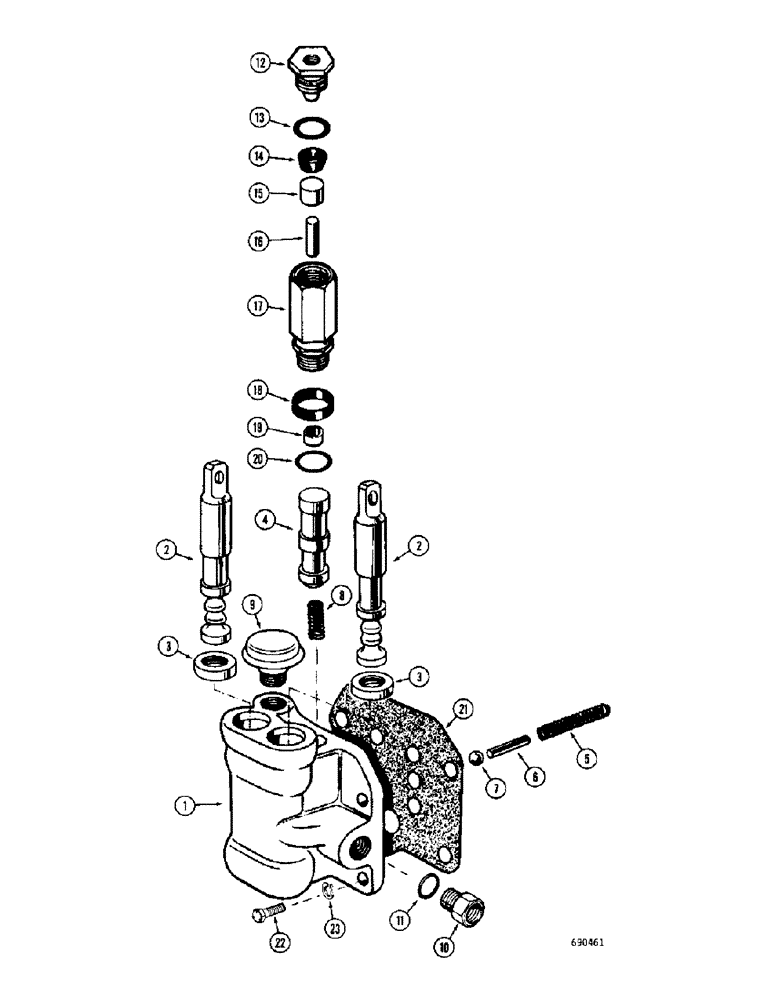 Схема запчастей Case W10C - (164) - TRANSMISSION, L30322 TRANSMISSON CONTROL VALVE (06) - POWER TRAIN