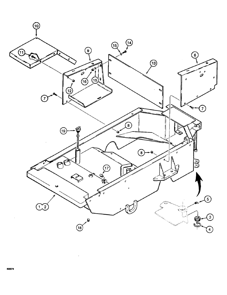 Схема запчастей Case W4 - (188) - REAR FRAME AND FENDERS (09) - CHASSIS/ATTACHMENTS