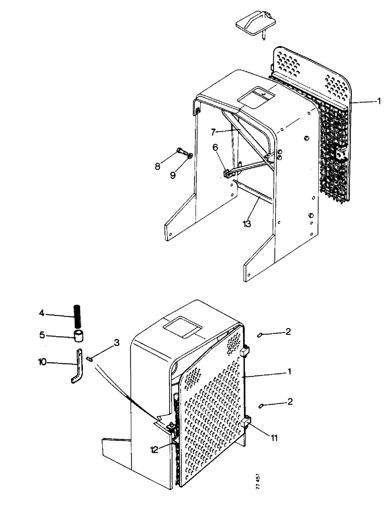 Схема запчастей Case 850 - (G05-1) - HEAVY DUTY GRILLE (05) - UPPERSTRUCTURE CHASSIS