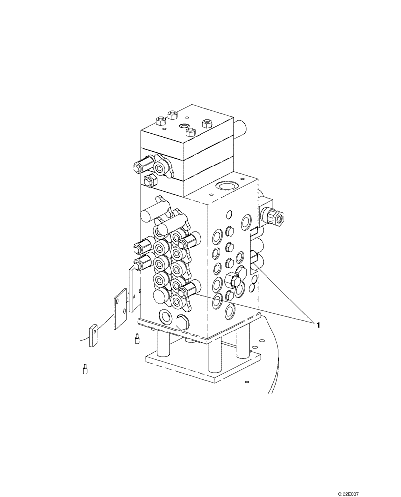 Схема запчастей Case CX135SR - (08-075) - CONTROL VALVE - VALVE, PORT RELIEF (08) - HYDRAULICS