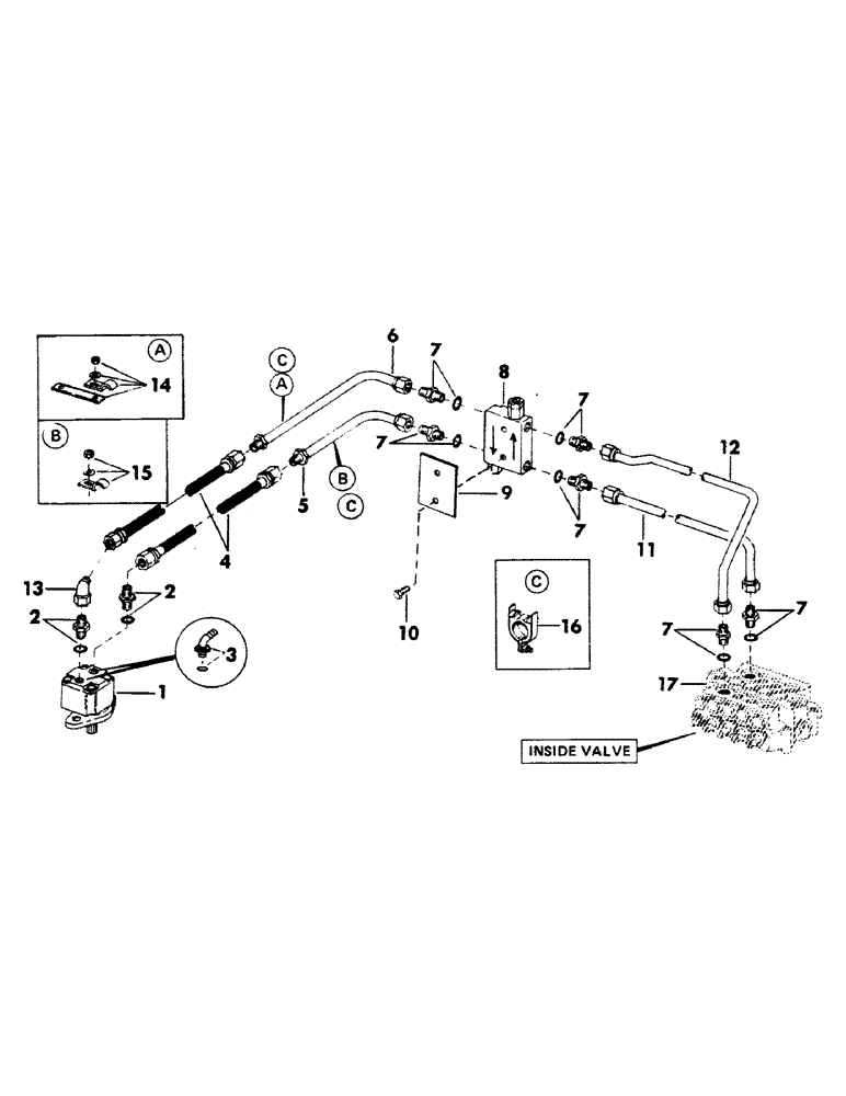 Схема запчастей Case 40BLC - (196) - SWING MOTOR HYDRAULICS (07) - HYDRAULIC SYSTEM